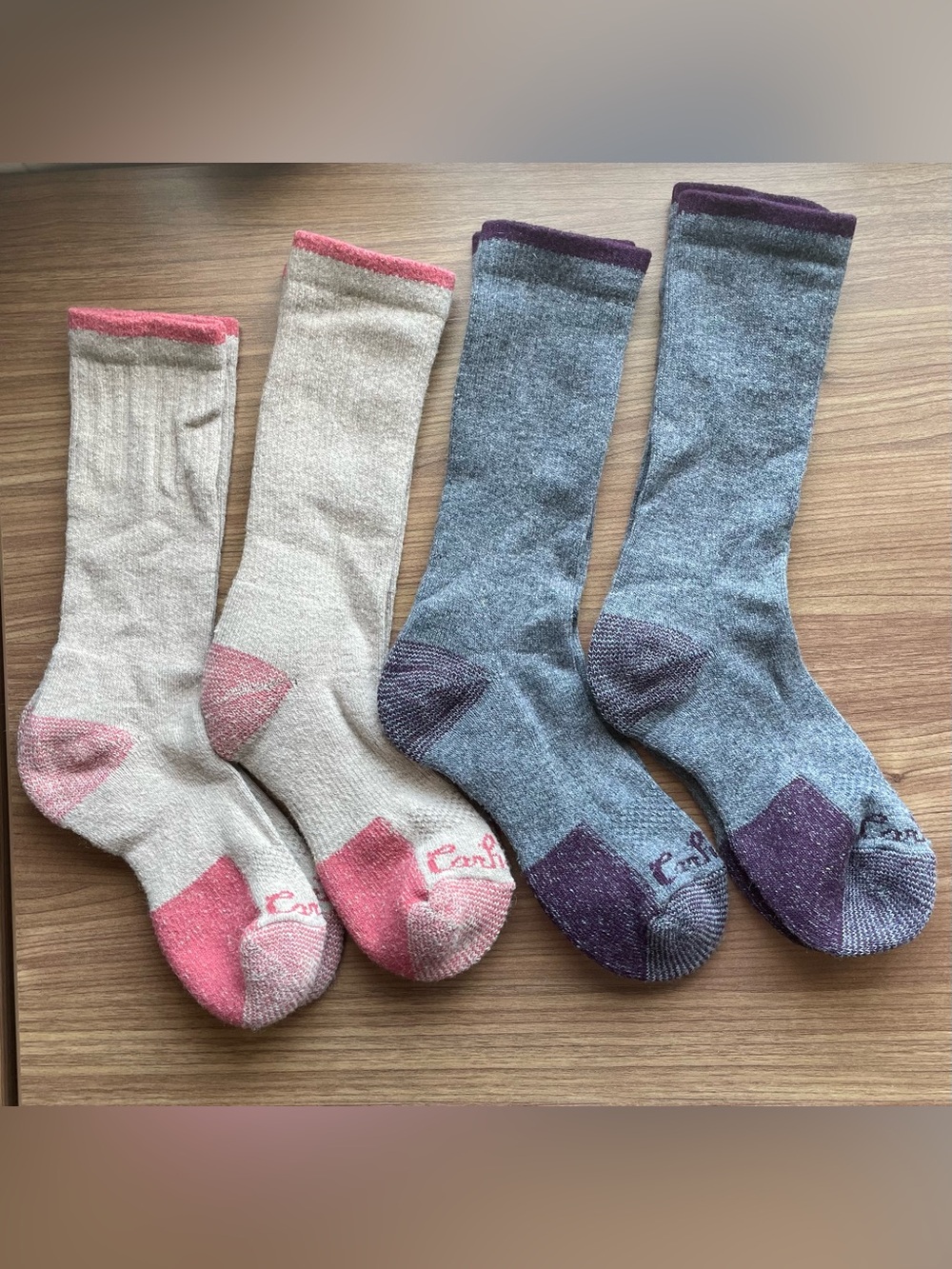 Carhartt Heavy Duty Cold Weather Crew Socks Pink Purple 4-Pack